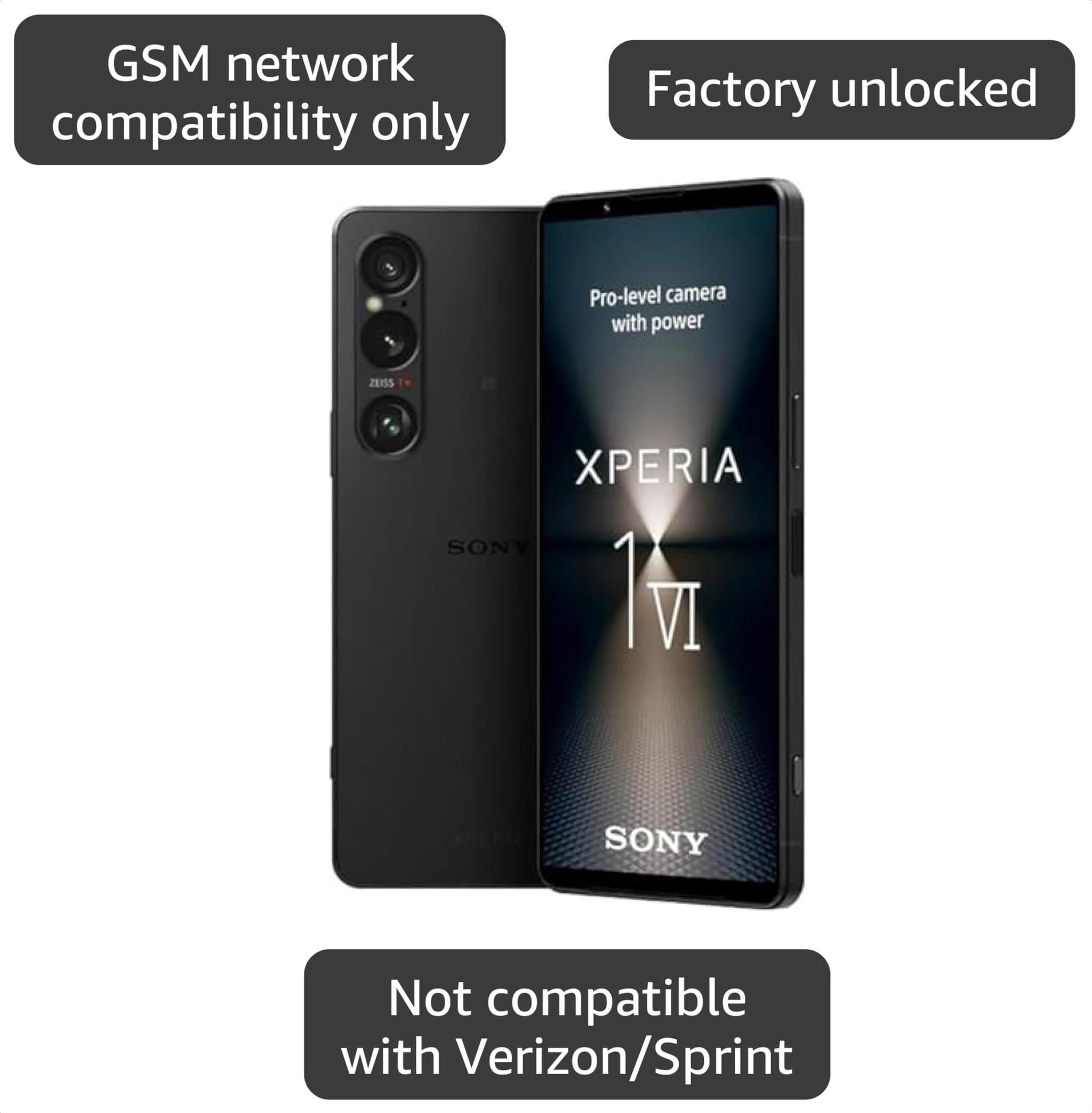 Amazon.com: Sony Xperia 1 VI XQ-EC72 5G Dual 512GB 12GB RAM